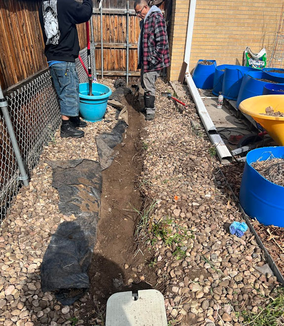 our team is working on an irrigation repair in Lakewood, CO