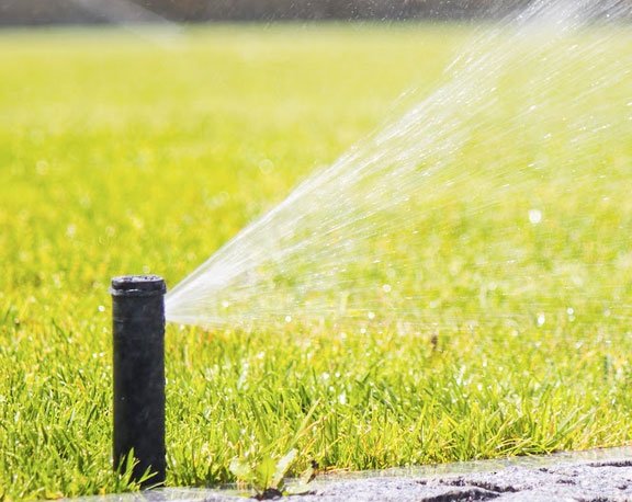part of our spring startup service is adjusting the spray patterns for even coverage
